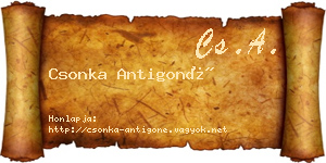 Csonka Antigoné névjegykártya